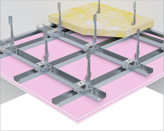 Render sustava spuštenih stropova Nida Strop EI60.